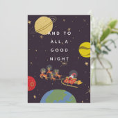 In een orbit kerstfotokaart feestdagenkaart (Staand voorkant)