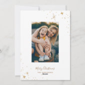 In een orbit kerstfotokaart feestdagenkaart (Achterkant)