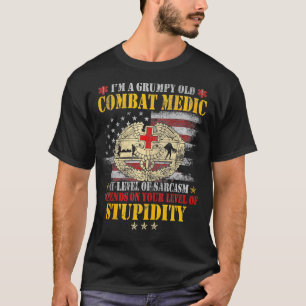 In een oude gevechtsvlag Vintage veteranen dag me T-shirt