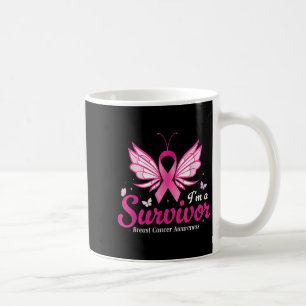 In een overlevende borstkanker bewustzijn vrouwen koffiemok