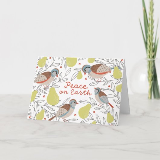 In een peerboom feestdagen kaart (Voorkant)