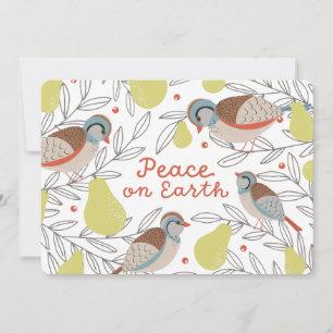 In een peerboom feestdagenkaart