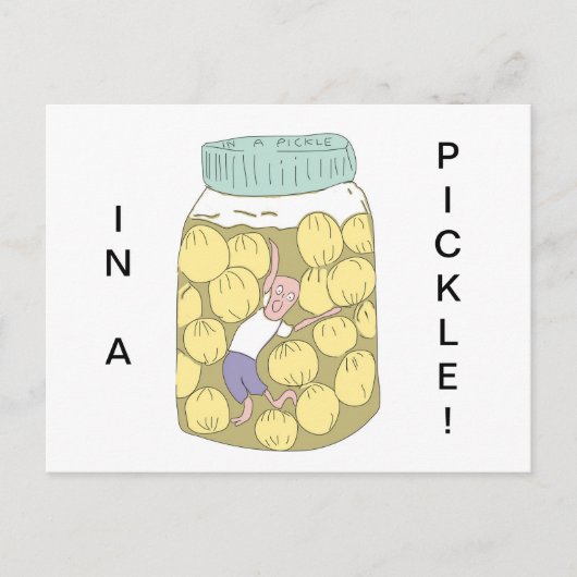 In een pekelpostkaart met een picklevlovers op uie briefkaart (Voorkant)