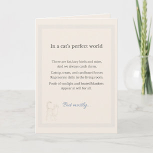 In een perfecte wereld Kattenvader Vaderdag Tabby  Kaart