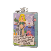 In een perfecte wereld zou ik de leiding hebben. heupfles (Links)