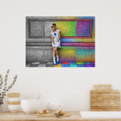 In een regenboogstad poster (Keuken)