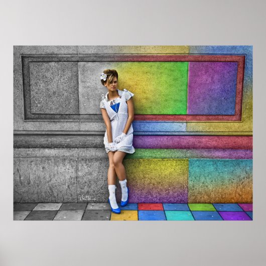 In een regenboogstad poster (Voorkant)