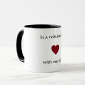 In een relatie konijn mok (Voorkant links)