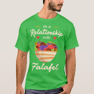 In een Relatie met Falafel Hummus Vegan Vegeta T-shirt
