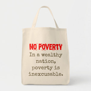 In een rijke natie - Poverty Quote Tote Bag