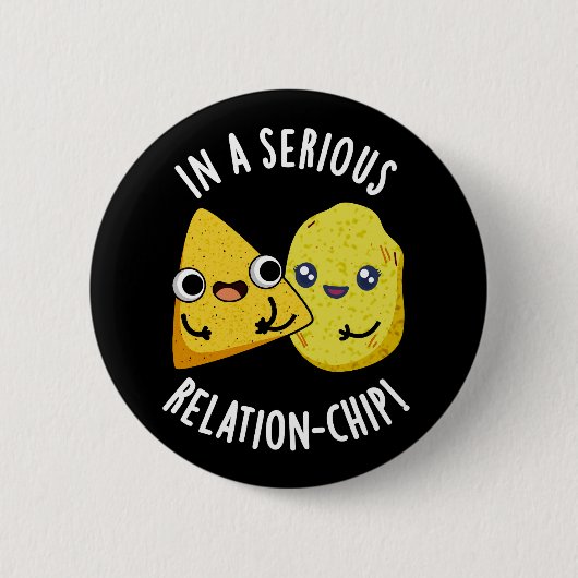 In Eén Serieus Relation-chip Grappig Voedsel Pun D Ronde Button 5,7 Cm (Voorkant)