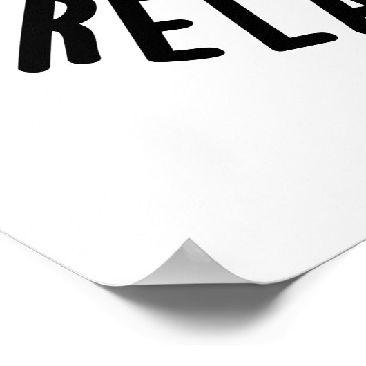 In een serieuze relatie-chip grappig voedsel woord poster (Hoek)