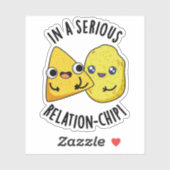 In Een Serieuze Relatie-chip Grappige Voedselgrap Sticker (Vel)