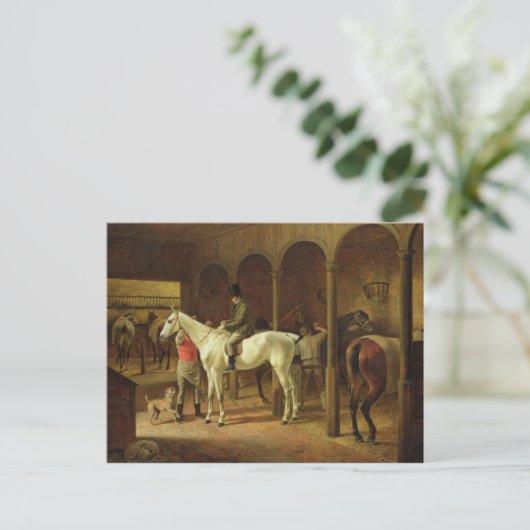 In een stabiele briefkaart (Staand voorkant)