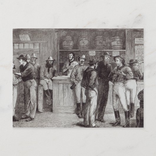 In een struik tavern, 1878 briefkaart (Voorkant)