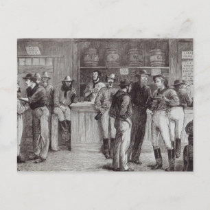 In een struik tavern, 1878 briefkaart
