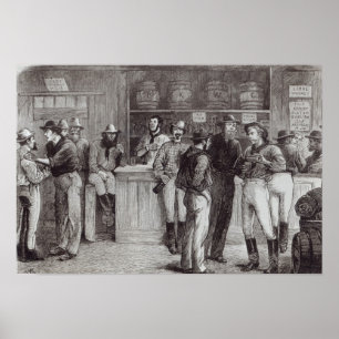 In een struik tavern, 1878 poster