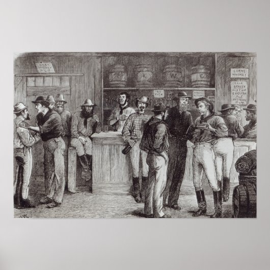 In een struik tavern, 1878 poster (Voorkant)