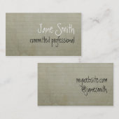 In een stuk papier visitekaartje (Voorkant / Achterkant)