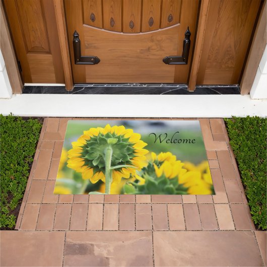 In een Sunflower Field Welcome Mat (Buiten)