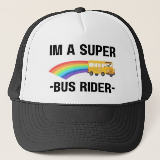 In een super bus rijder trucker pet (Voorkant)