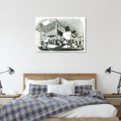 In een Tahitan Hut Canvas Afdruk (Insitu (Slaapkamer))