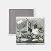 In een Tahitan Hut Magneet (Voorkant / Achterkant)