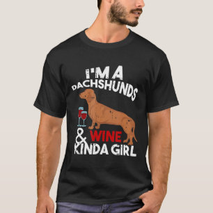 In een Teckels AMP Wijn Kind Meisje Doxie Hond Mam T-shirt