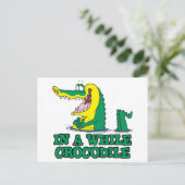 in een tijdje krokodil briefkaart (Staand voorkant)