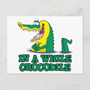 in een tijdje krokodil briefkaart