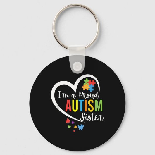 In een trotse autisme zuster liefde hart autisme A Sleutelhanger (Voorkant)
