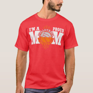 In een trotse basketbal volleybal moeder gecombine t-shirt