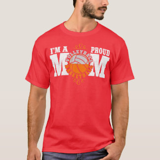 In een trotse basketbal volleybal moeder gecombine t-shirt