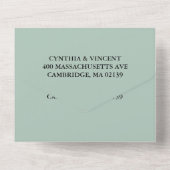 In één trouwuitnodiging voor volwassenen geen kind all in one uitnodiging (Achterkant)