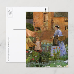 In een tuin in Cookham door George John Pinwell Briefkaart