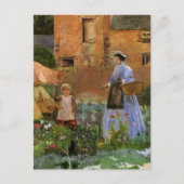 In een tuin in Cookham door George John Pinwell Briefkaart (Voorkant)