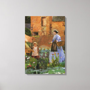 In een tuin in Cookham door George John Pinwell Canvas Afdruk