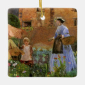 In een tuin in Cookham door George John Pinwell Keramisch Ornament (Voorkant)