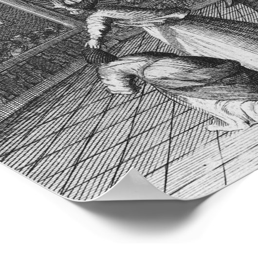 In een Turkse moskee, illustratie Poster (Hoek)