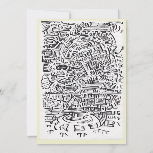 In een Tussen-plaats, de Kaart van de de inktteken (Voorkant)