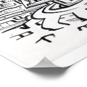 In een Tussen-plaats, india inkttekening Poster (Hoek)