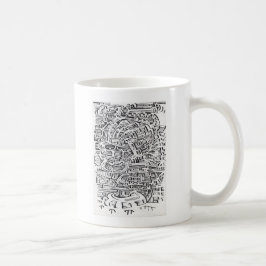 In een Tussen-plaats, inkttekening Koffiemok