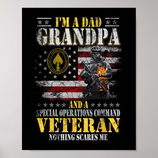 In een vader opa Special Operations Command Socom Poster (Voorkant)