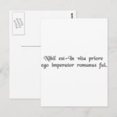 In een vorig leven was ik een Romeinse keizer. Briefkaart (Voorkant / Achterkant)