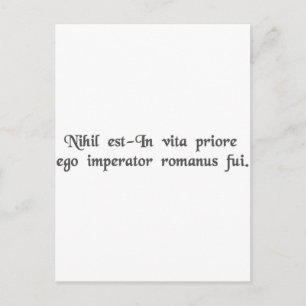 In een vorig leven was ik een Romeinse keizer. Briefkaart