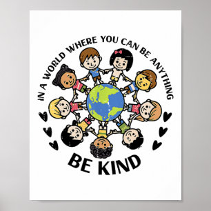 In een wereld als een soort Kinder Aarde tegen pes Poster