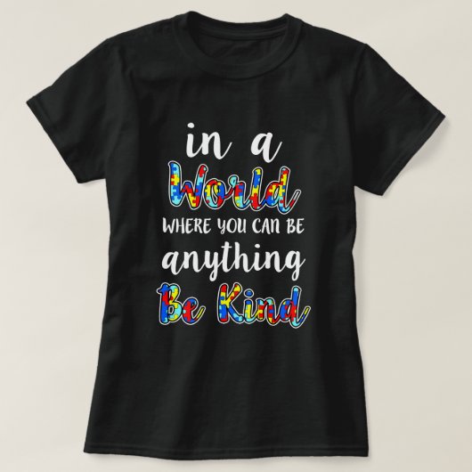 In een wereld als een soort Womens Autisme-shirt T-shirt (Design voorkant)