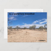 In een wereld die minder gereisd is briefkaart (Voorkant / Achterkant)