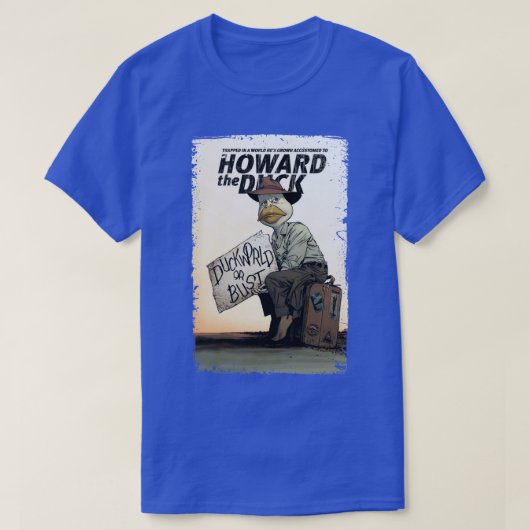 In een wereld Howard art de Duck cadeau voor fans T-shirt (Design voorkant)