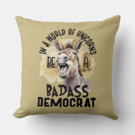In een wereld van eenhoorns Wees een Badass Democr Kussen